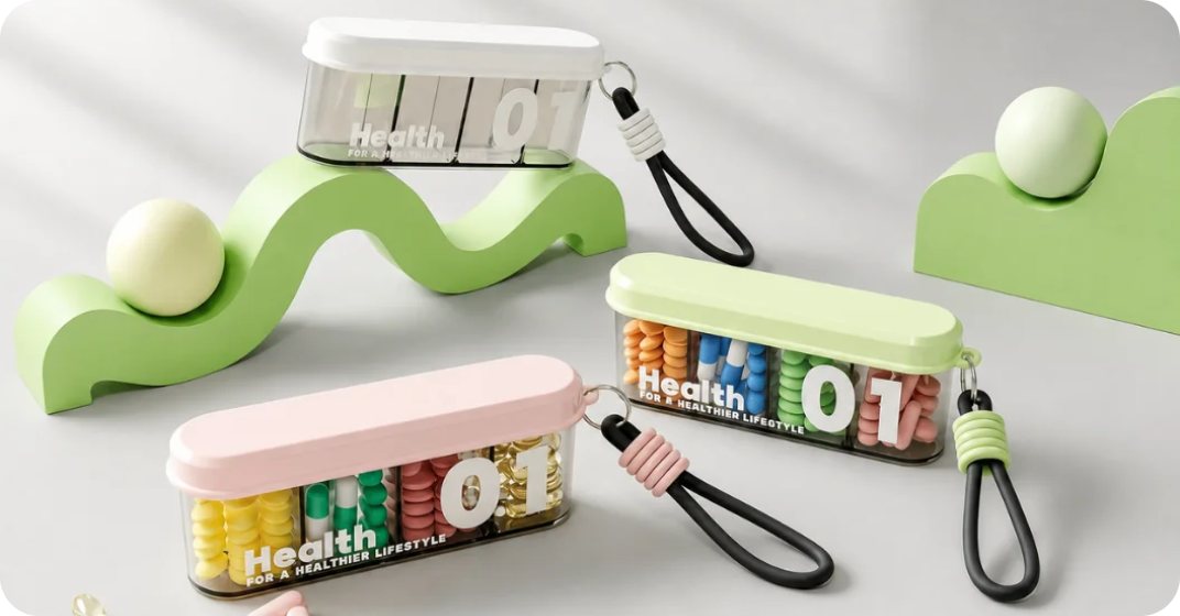 Compact Travel Pill Case